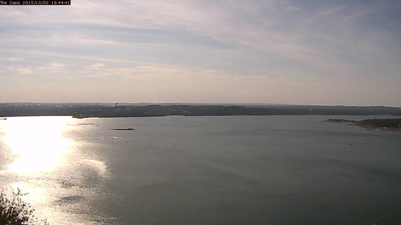 Lake Travis webcam, October 2, 2015 3:50 PM CT