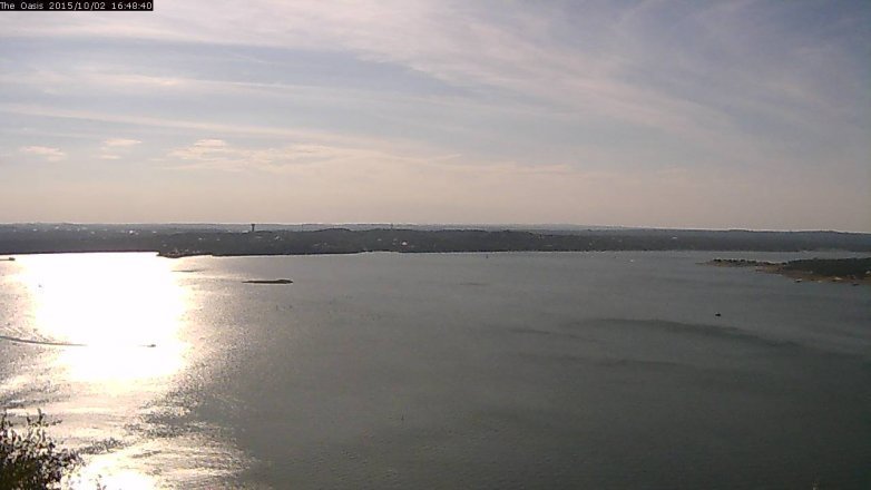 Lake Travis webcam, October 2, 2015 3:55 PM CT