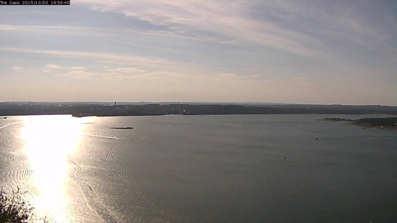 Lake Travis webcam, October 2, 2015 4:05 PM CT