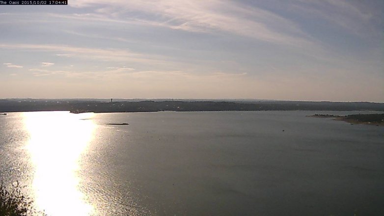 Lake Travis webcam, October 2, 2015 4:10 PM CT