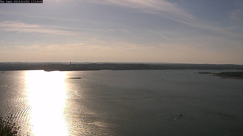 Lake Travis webcam, October 2, 2015 4:25 PM CT