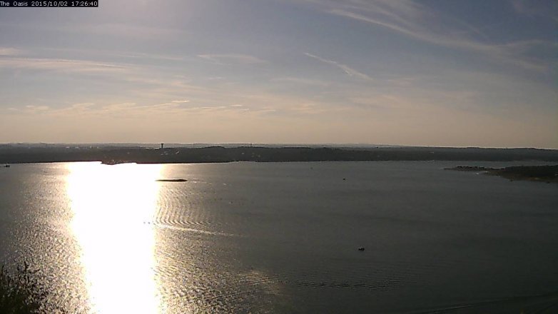 Lake Travis webcam, October 2, 2015 4:35 PM CT