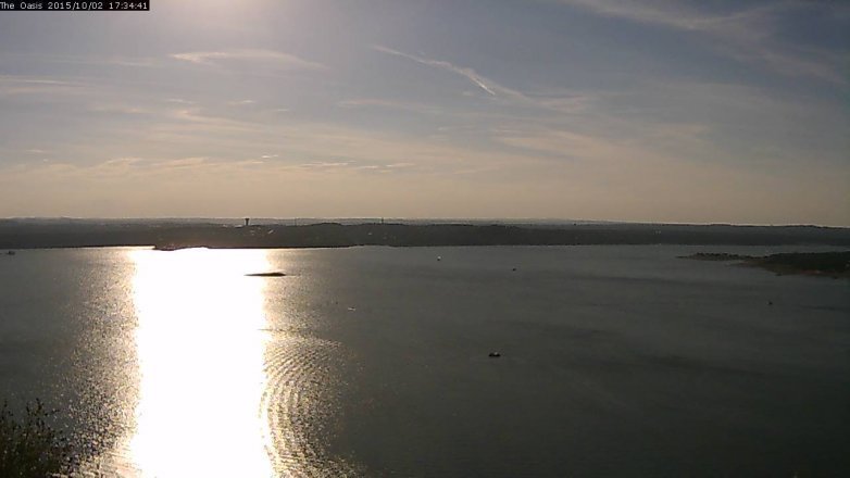 Lake Travis webcam, October 2, 2015 4:40 PM CT