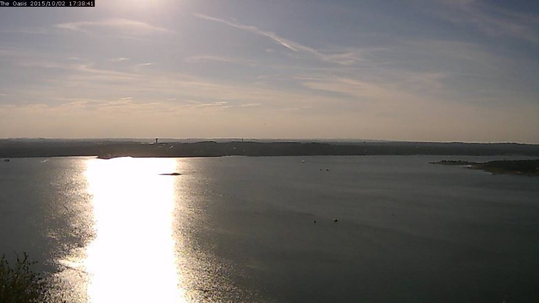 Lake Travis webcam, October 2, 2015 4:45 PM CT