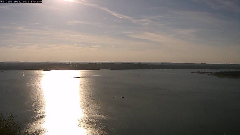 Lake Travis webcam, October 2, 2015 4:50 PM CT