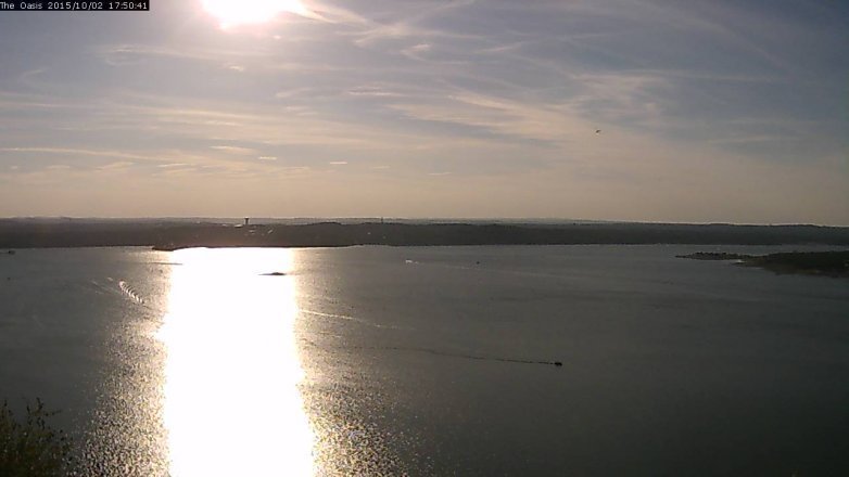 Lake Travis webcam, October 2, 2015 4:55 PM CT
