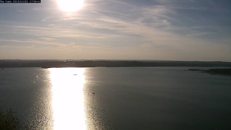 Lake Travis webcam, October 2, 2015 5:05 PM CT