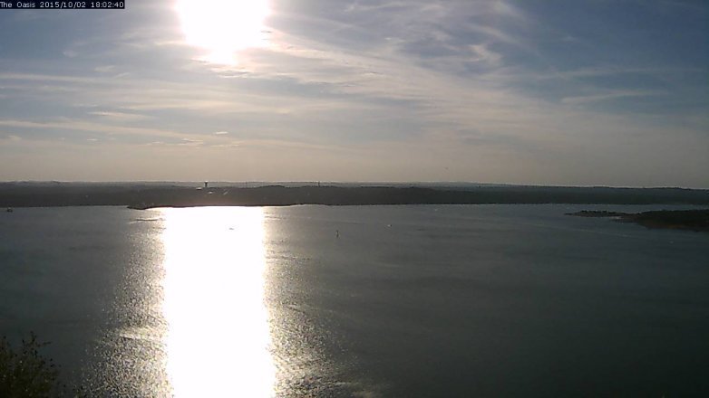 Lake Travis webcam, October 2, 2015 5:10 PM CT