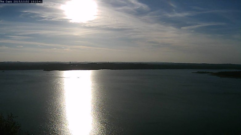 Lake Travis webcam, October 2, 2015 5:15 PM CT