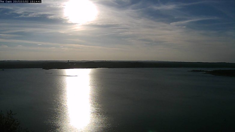 Lake Travis webcam, October 2, 2015 5:20 PM CT