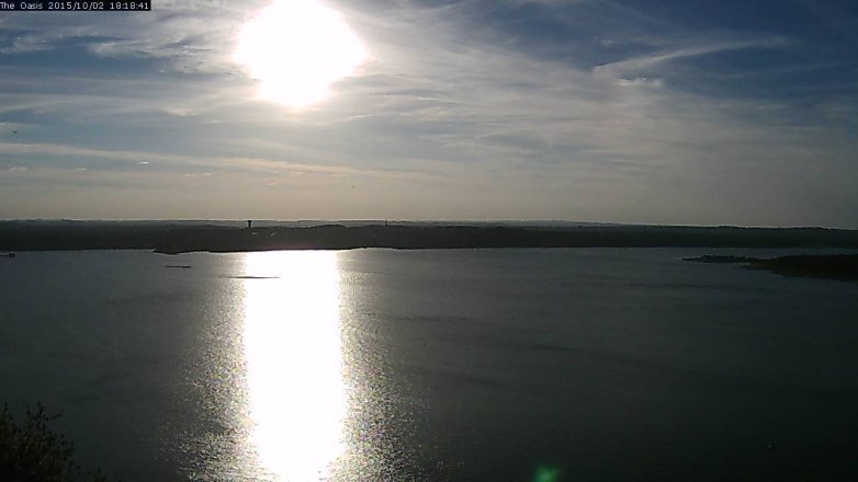Lake Travis webcam, October 2, 2015 5:25 PM CT