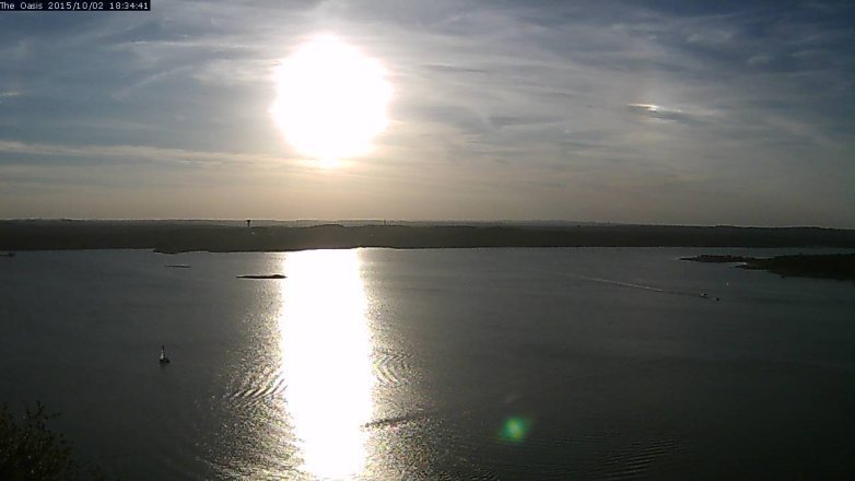 Lake Travis webcam, October 2, 2015 5:40 PM CT
