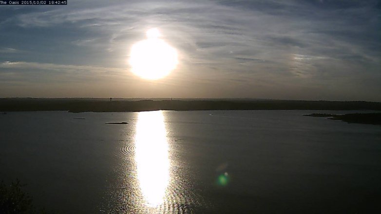 Lake Travis webcam, October 2, 2015 5:50 PM CT