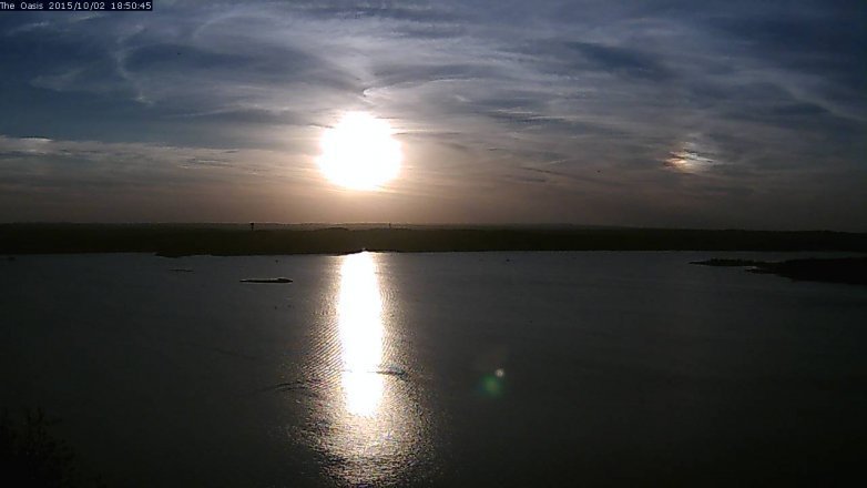 Lake Travis webcam, October 2, 2015 5:55 PM CT