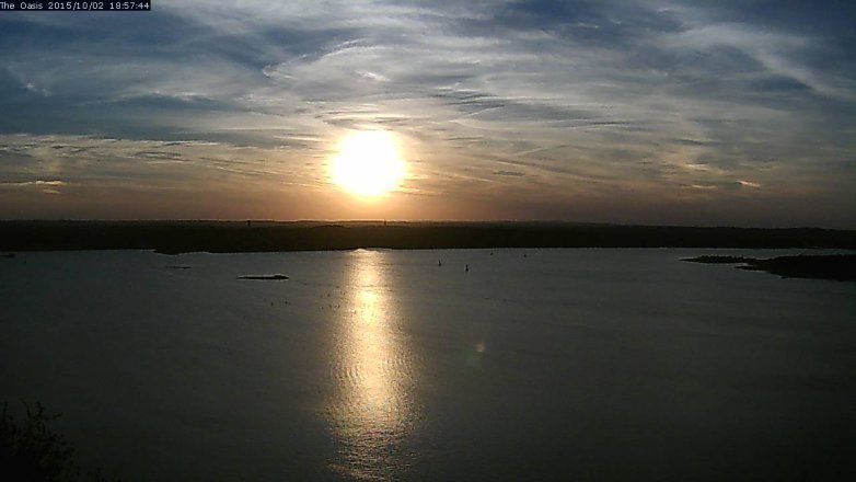 Lake Travis webcam, October 2, 2015 6:05 PM CT
