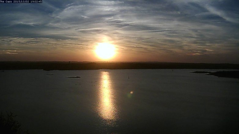 Lake Travis webcam, October 2, 2015 6:10 PM CT
