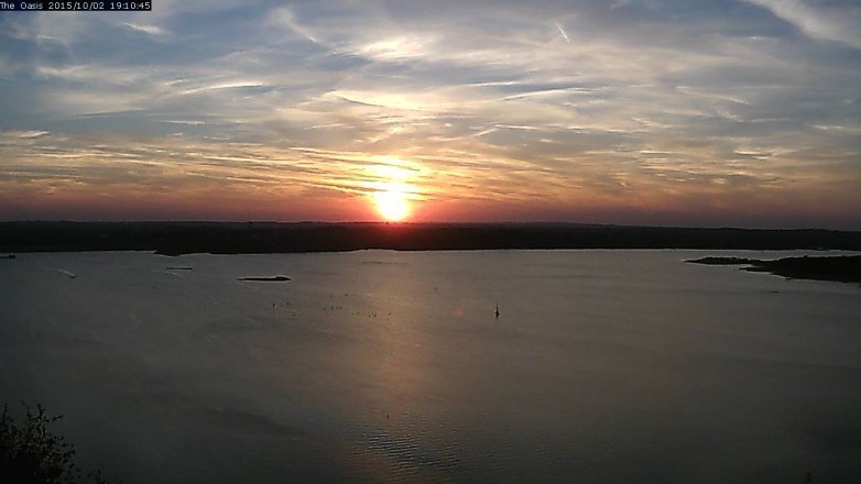 Lake Travis webcam, October 2, 2015 6:15 PM CT
