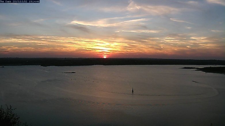 Lake Travis webcam, October 2, 2015 6:20 PM CT