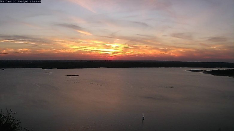Lake Travis webcam, October 2, 2015 6:25 PM CT