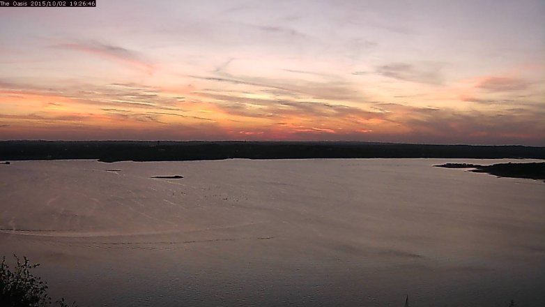 Lake Travis webcam, October 2, 2015 6:35 PM CT