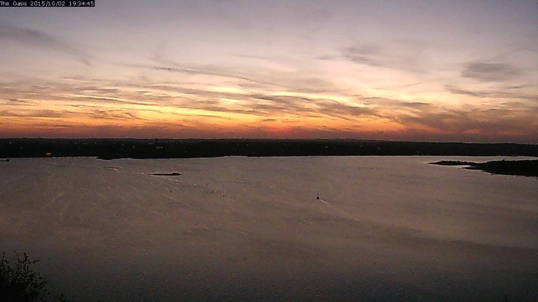 Lake Travis webcam, October 2, 2015 6:40 PM CT
