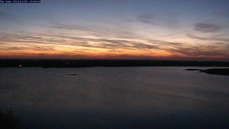 Lake Travis webcam, October 2, 2015 6:45 PM CT