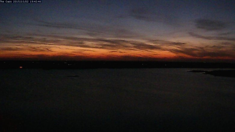 Lake Travis webcam, October 2, 2015 6:50 PM CT