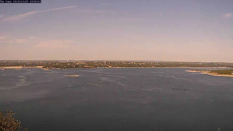 Lake Travis webcam, October 3, 2015 9:05 AM CT