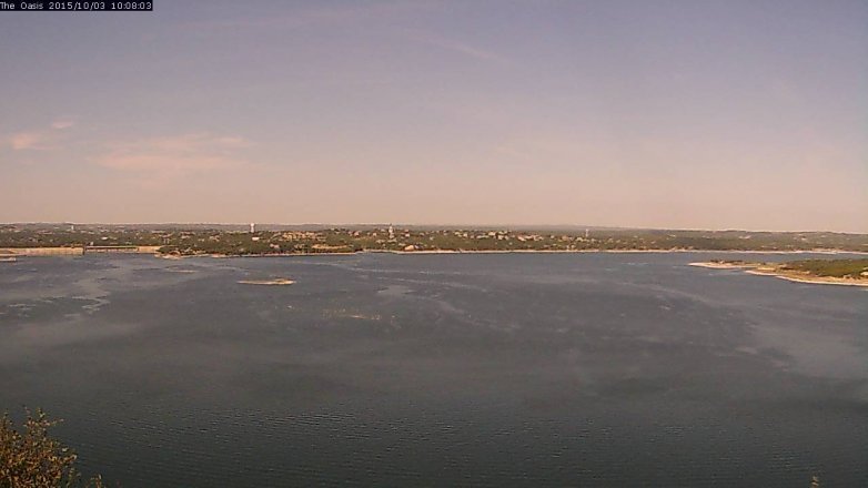 Lake Travis webcam, October 3, 2015 9:15 AM CT