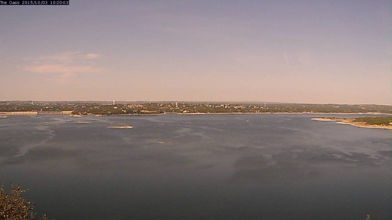 Lake Travis webcam, October 3, 2015 9:25 AM CT