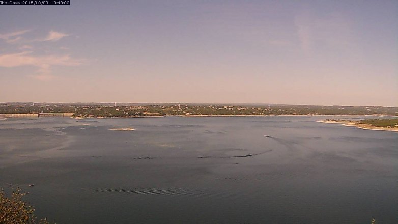 Lake Travis webcam, October 3, 2015 9:45 AM CT