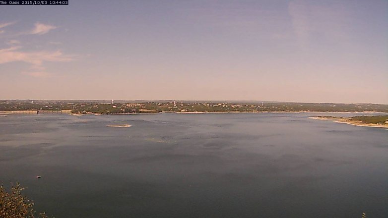Lake Travis webcam, October 3, 2015 9:50 AM CT