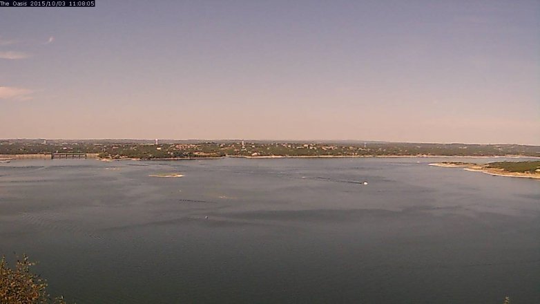 Lake Travis webcam, October 3, 2015 10:15 AM CT