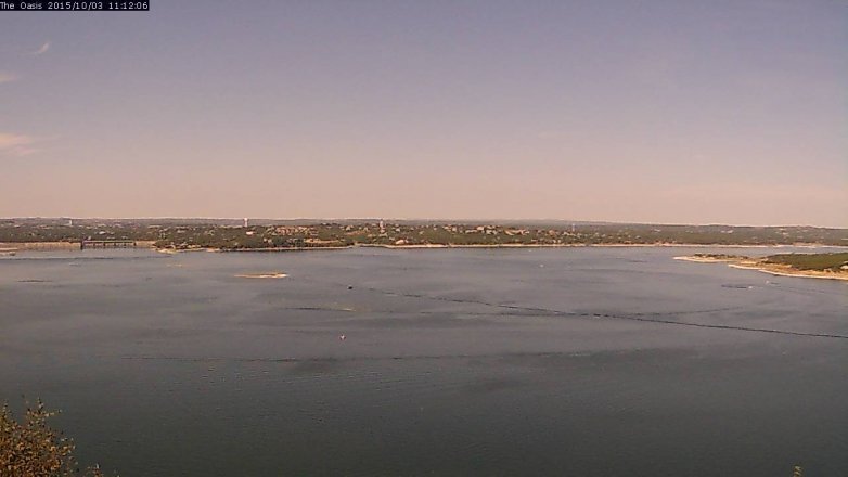 Lake Travis webcam, October 3, 2015 10:20 AM CT