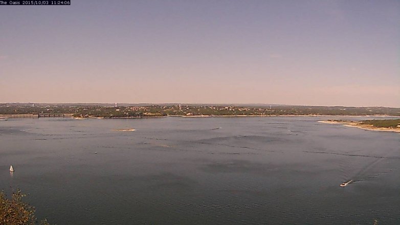 Lake Travis webcam, October 3, 2015 10:30 AM CT
