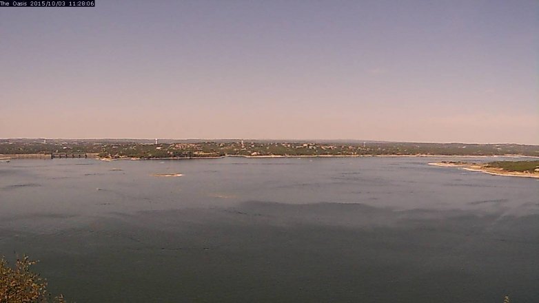 Lake Travis webcam, October 3, 2015 10:35 AM CT