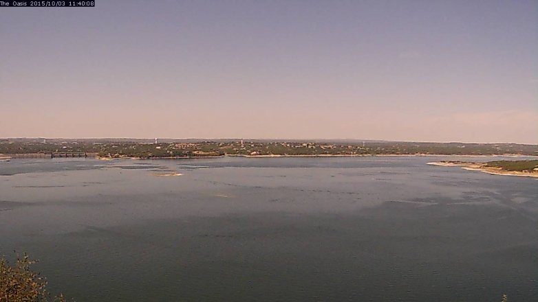 Lake Travis webcam, October 3, 2015 10:45 AM CT