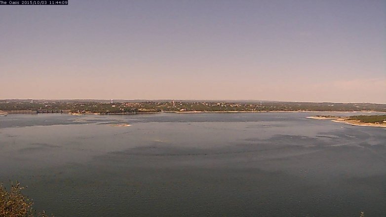 Lake Travis webcam, October 3, 2015 10:50 AM CT