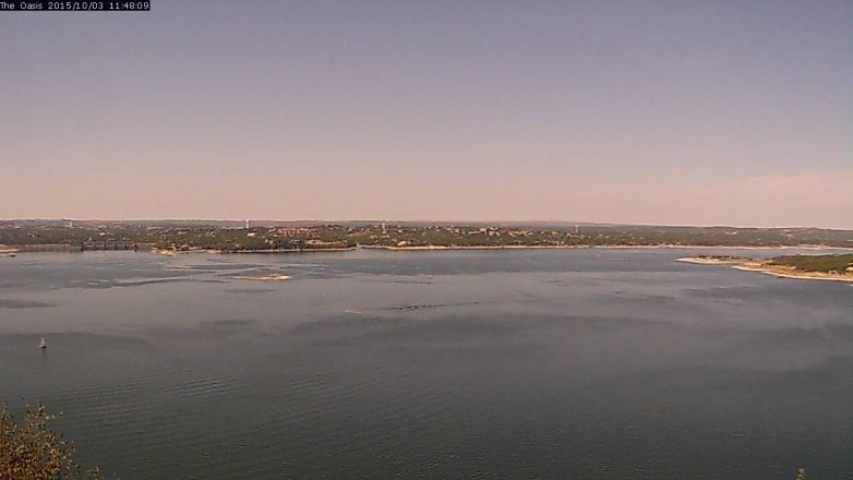 Lake Travis webcam, October 3, 2015 10:55 AM CT