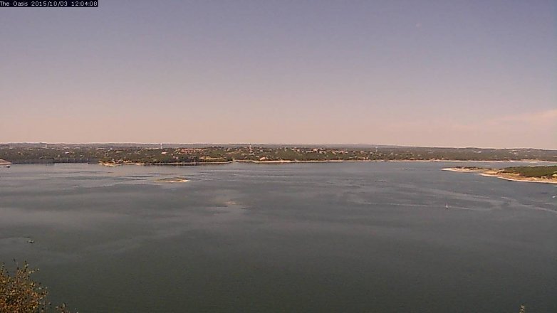 Lake Travis webcam, October 3, 2015 11:10 AM CT