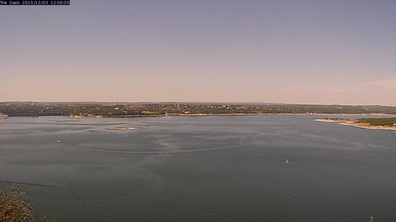 Lake Travis webcam, October 3, 2015 11:15 AM CT