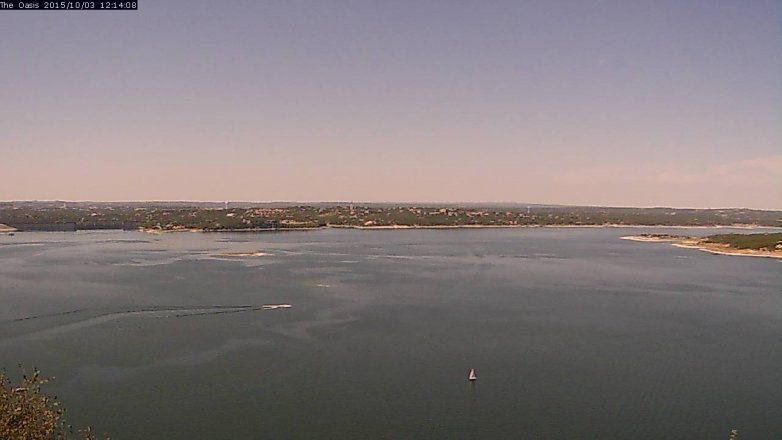 Lake Travis webcam, October 3, 2015 11:20 AM CT