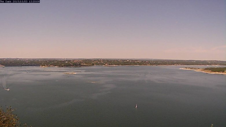 Lake Travis webcam, October 3, 2015 11:25 AM CT