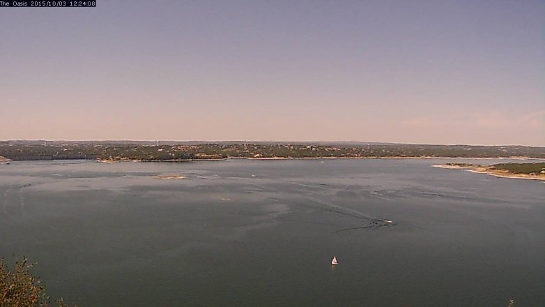 Lake Travis webcam, October 3, 2015 11:30 AM CT