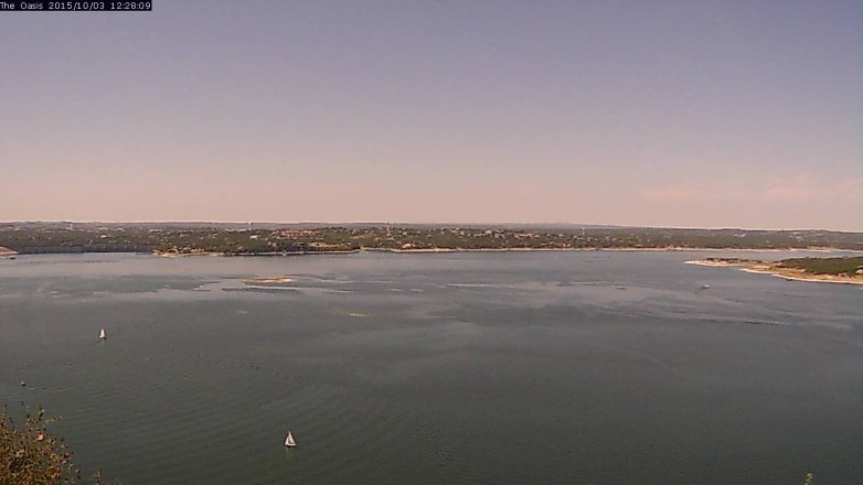 Lake Travis webcam, October 3, 2015 11:35 AM CT