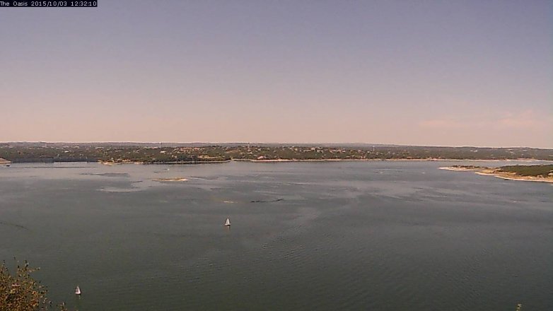 Lake Travis webcam, October 3, 2015 11:40 AM CT