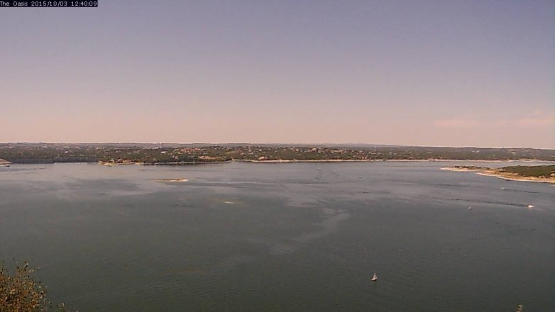 Lake Travis webcam, October 3, 2015 11:45 AM CT
