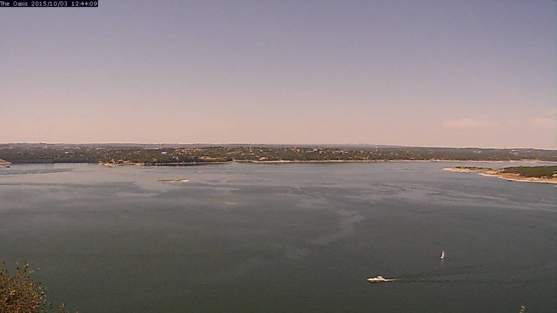 Lake Travis webcam, October 3, 2015 11:50 AM CT