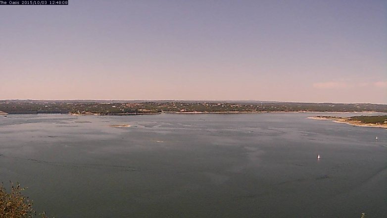 Lake Travis webcam, October 3, 2015 11:55 AM CT
