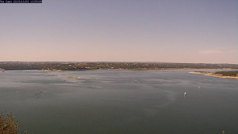 Lake Travis webcam, October 3, 2015 12:05 PM CT